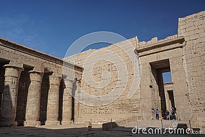 Luxor, Egypt: Medinet Habu Editorial Stock Photo