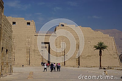 Luxor, Egypt: Medinet Habu Editorial Stock Photo