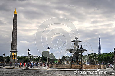 Luxor Obelisk Editorial Stock Photo