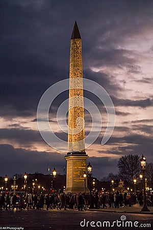 Luxor Obelisk Stock Photo