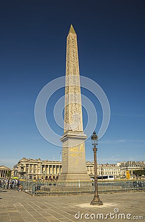 The Luxor Obelisk in the Place de la Concorde, Paris, France, Eu Stock Photo