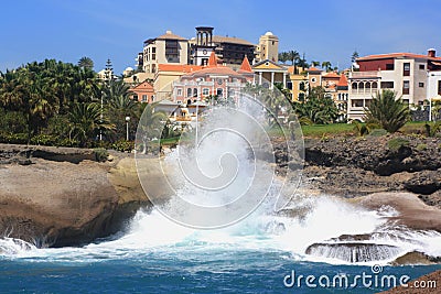 Luxuary hotel near ocean Stock Photo