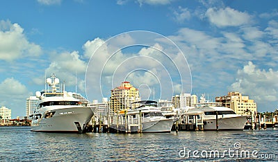 Luxuary yachts Stock Photo
