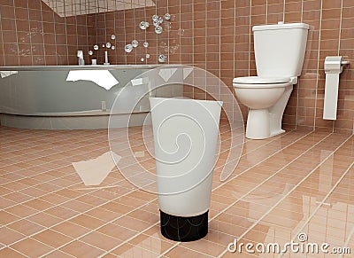 Luxurious bathroom interior Stock Photo