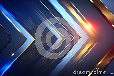 Luxurious blue background with expensive gold inlays Stock Photo