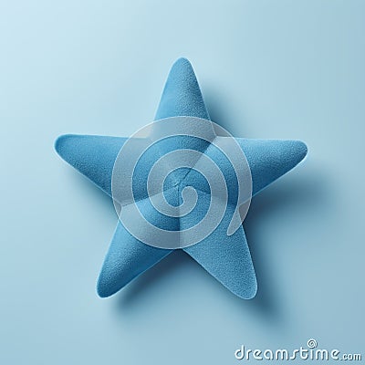 Luxurious Blue Foam Star Decorative Object For Plush Doll Art Stock Photo