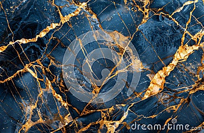 Luxurious blue and gold marble texture Stock Photo
