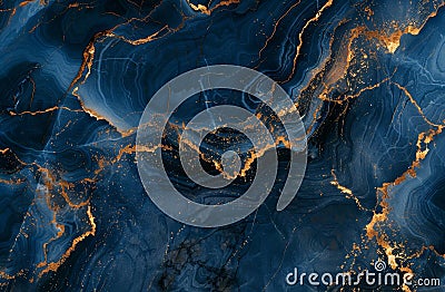 Luxurious blue and gold marble texture Stock Photo