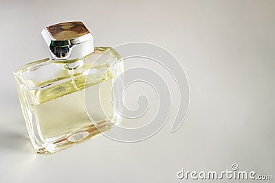 A luxurious bottle of male perfume. Stock Photo