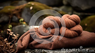 Luxurious Brown Merino Wool: A Blend Of Tradition And Elegance Stock Photo