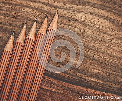Luxurious charcoal drawing pencils Stock Photo