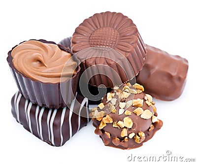 Luxurious chocolates Stock Photo