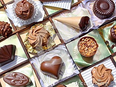 Luxurious chocolates Stock Photo