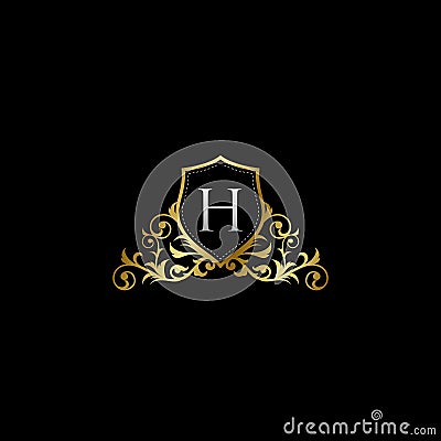 Luxurious Classy Letter H Logo Vector Stock Photo
