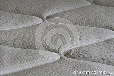 Luxurious and comfortable spring mattress closeup. Stock Photo