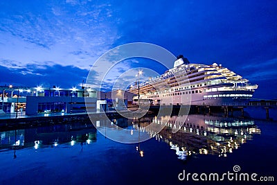 Luxurious cruise in the port of Guayaquil, Ecuador Editorial Stock Photo