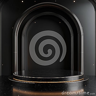 Mock podium for product display, Generative AI Stock Photo
