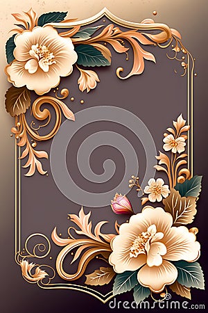 Luxurious decorative background for mother's day, father's day, birthday or wedding card. Stock Photo