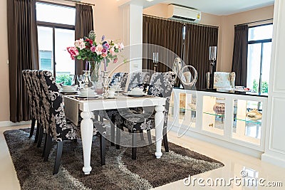Luxurious dining room Stock Photo