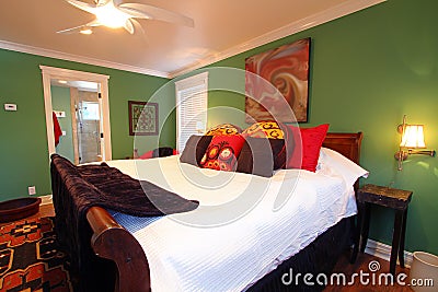 Luxurious double bedroom Stock Photo