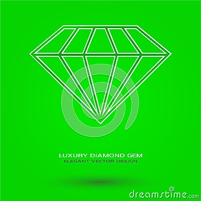 Luxurious emerald stone Vector Illustration
