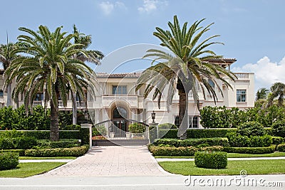 Luxurious Florida mansion Stock Photo