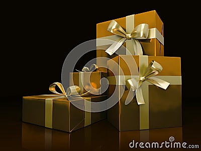 Luxurious gift boxes Stock Photo