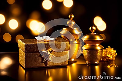 Luxurious Gift Sets Gold Frankincense and Myrrh for a Touch of Elegance.AI Generated Stock Photo
