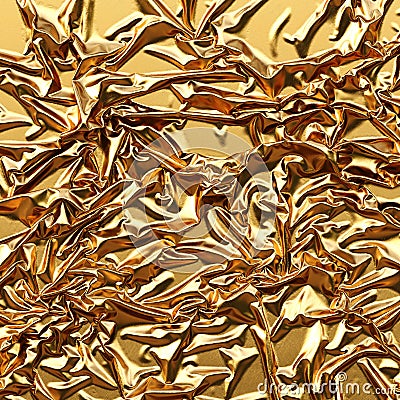 Luxurious gold satin background close up Stock Photo