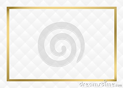 Luxurious golden frame on white background, vector illustration Vector Illustration