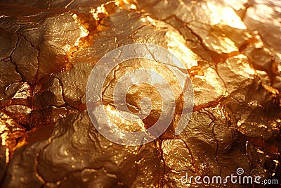 Luxurious Golden Texture Abstract Background for Design and Art Projects Generative AI Stock Photo