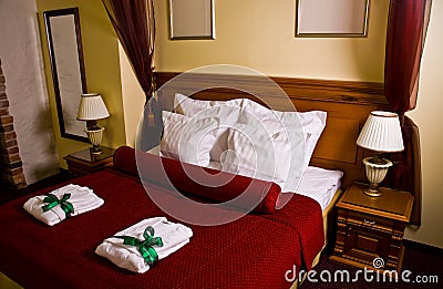 Luxurious guest room Stock Photo