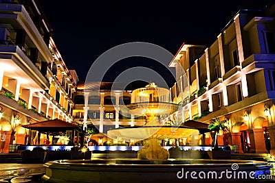 Luxurious Hotel of Malacca at Night Editorial Stock Photo