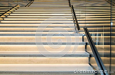 Luxurious interior staircase. Indoor stair. Stock Photo