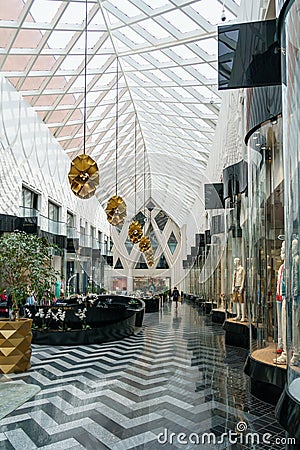 Luxurious Interior of Victoria Gate Centre in Leeds. Editorial Stock Photo