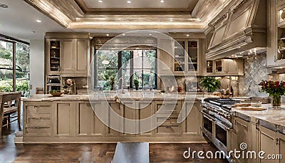 luxurious kitchen cookery Stock Photo