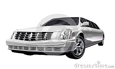 Luxurious limousine Cartoon Illustration