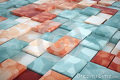 Luxurious Marble material mosaic. Generate Ai Stock Photo