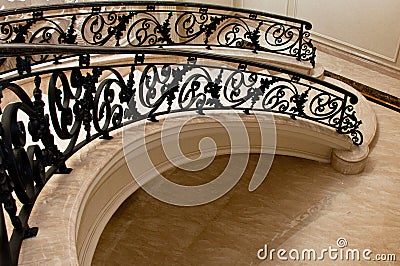 Luxurious Marble Stairway Stock Photo