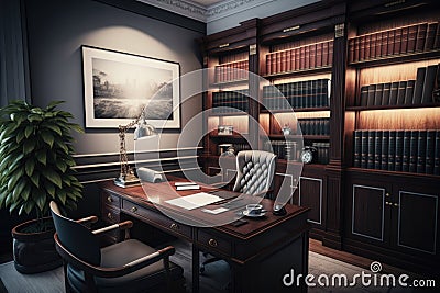 Luxurious and modern business lawyers office Stock Photo