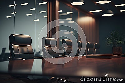 Luxurious and modern conference board room Stock Photo