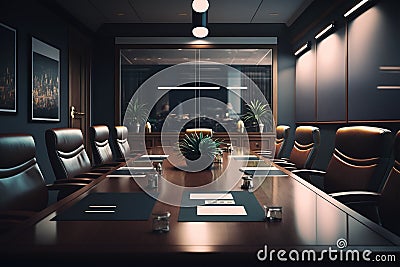 Luxurious and modern conference board room Stock Photo