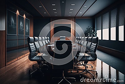 Luxurious and modern conference board room Stock Photo