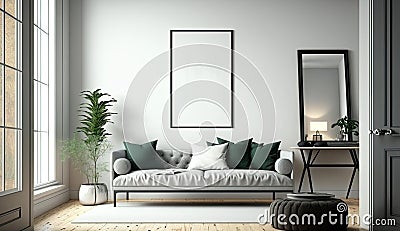 Contempory Luxurious modern Mock-up poster Stock Photo