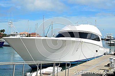 Luxurious modern yacht Stock Photo