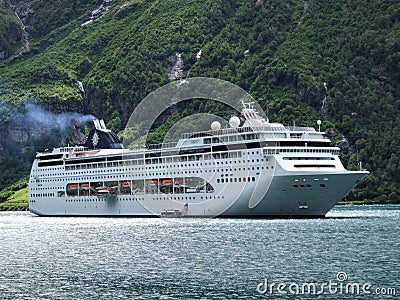 Luxurious passenger ship Stock Photo