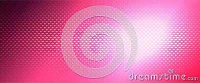 Luxurious pink halftone background from small hearts Vector Illustration