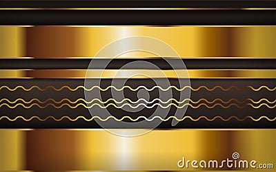 luxurious premium golden brown abstract background with golden lines. Overlap textured layer design Vector Illustration