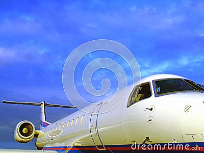 Luxurious private plane Stock Photo