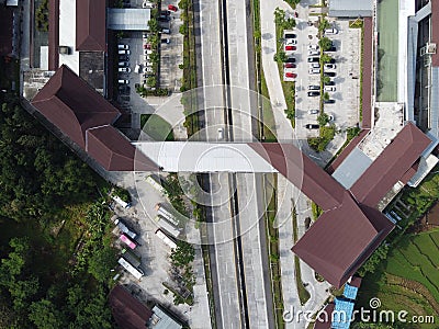 The Luxurious Rest Area of ??the Semarang Solo toll road in Central Java Km 456 Salatiga, Like a Mall Between 5 Mountains Stock Photo